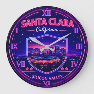 Santa Clara California Silicon Valley  Large Clock