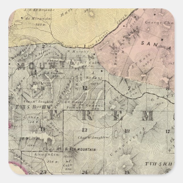 Santa Clara Co 4 Square Sticker (Front)