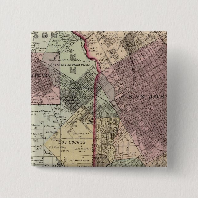 Santa Clara Co 5 2 Inch Square Button (Front)