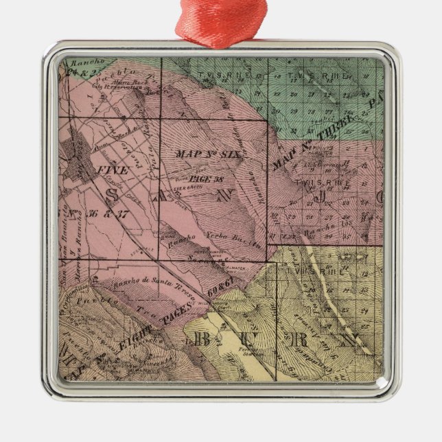 Santa Clara Co Metal Ornament (Front)