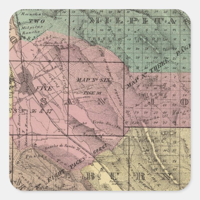 Santa Clara Co Square Sticker (Front)