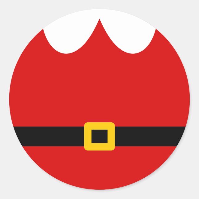 Santa Classic Round Sticker (Front)