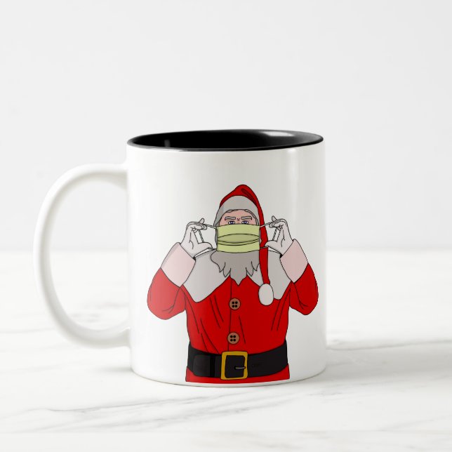 Santa Claus 2021 Two-Tone Coffee Mug (Left)