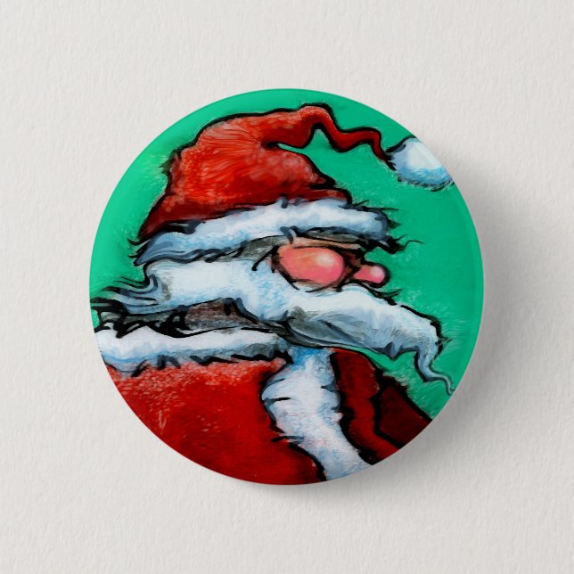 Santa Claus 2 Inch Round Button (Front)