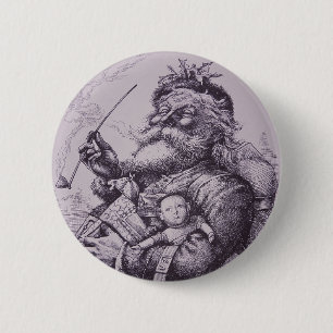 Santa Claus 2 Inch Round Button