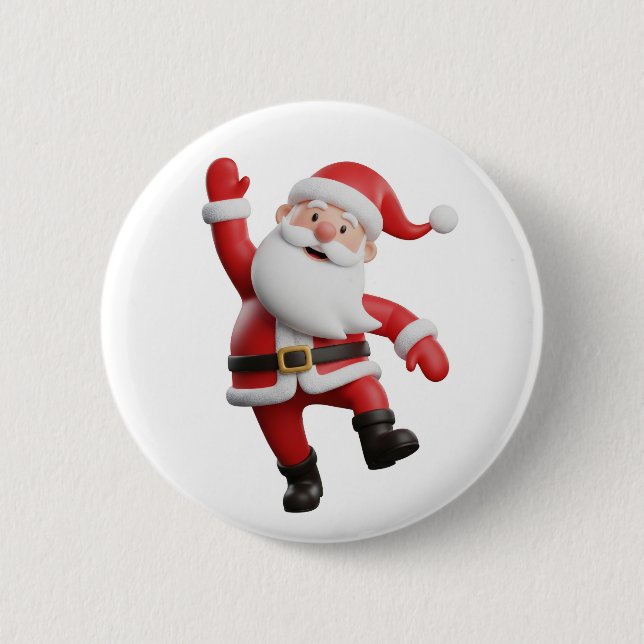 Santa Claus 2 Inch Round Button (Front)