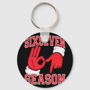 Santa Claus 6 7 67 Six Seven Season Funny Christma Keychain