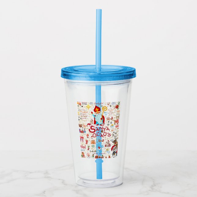 Santa Claus Acrylic Tumbler (Front)