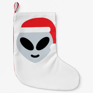 santa claus alien emoji stocking