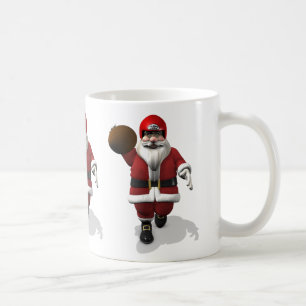 Santa Claus American Football Player Coffee Mug