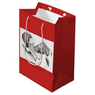 Santa Claus and a Paint Horse Medium Gift Bag