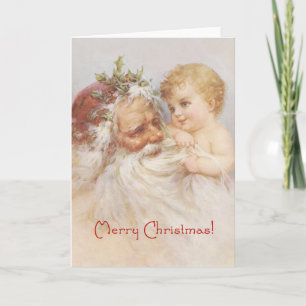 Santa Claus and Baby by Raphael Tuck Card
