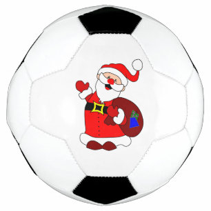 Santa Claus and gift bag clipart Soccer Ball