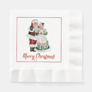 Santa Claus and Mrs. Claus Paper Napkins