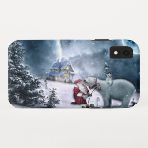 Santa Claus and Polar Bear iPhone XR Case