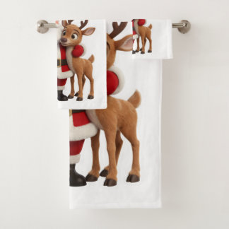 Santa Claus and Rudolph Cartoon