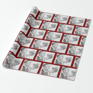 Santa Claus and Squirrel Wrapping Paper
