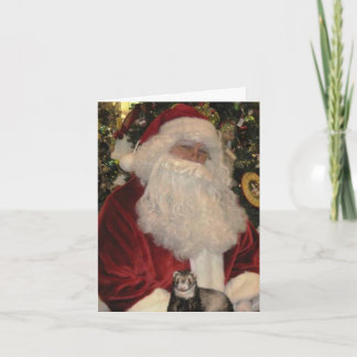 Santa Claus and the Ferret Holiday Card
