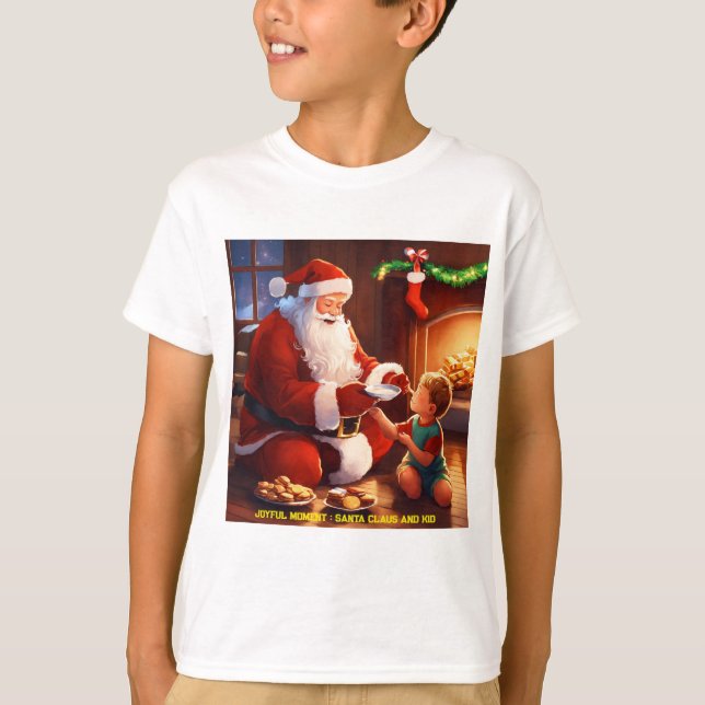 Santa Claus and the Joyful Child T-Shirt (Front)