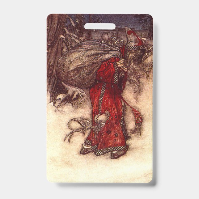 Santa Claus Arthur Rackham  Badge (Front)