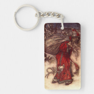 Santa Claus Arthur Rackham Keychain