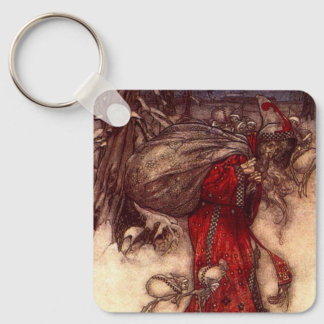Santa Claus Arthur Rackham  Keychain (Front)