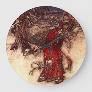 Santa Claus Arthur Rackham  Large Clock
