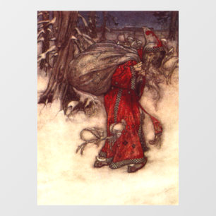 Santa Claus Arthur Rackham  Window Cling