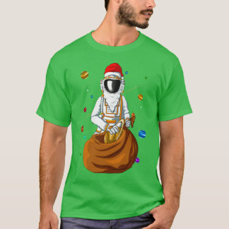 Santa Claus Astronaut Xmas Christmas T-Shirt