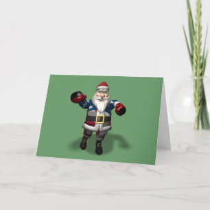 Santa Claus At Boxing Day Holiday Card