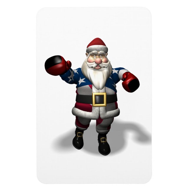 Santa Claus At Boxing Day Magnet (Vertical)