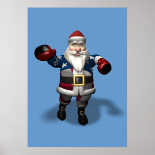 Santa Claus At Boxing Day Poster