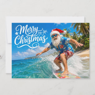 SANTA CLAUS at Hawaii Beach for Christmas Card