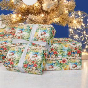SANTA CLAUS  at Hawaii Beach for Christmas Wrapping Paper