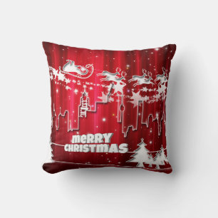 Santa Claus at work Throw Pillow