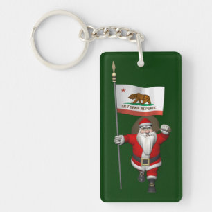 Santa Claus Avec L'Enseigne De Californie