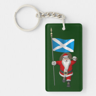 Santa Claus Avec L'Enseigne De L'Ecosse