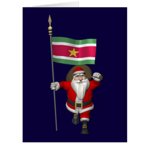 Santa Claus Avec L'Ensigne Du Surinam