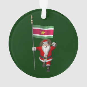 Santa Claus Avec L'Ensigne Du Surinam