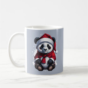Santa Claus Baby Panda Christmas Coffee Mug