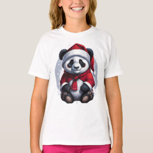Santa Claus Baby Panda Christmas T-Shirt