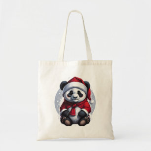 Santa Claus Baby Panda Christmas Tote Bag