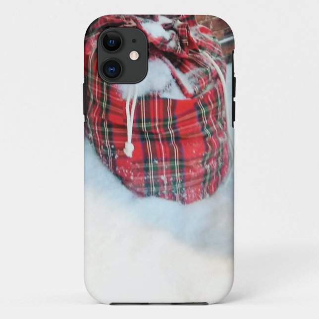 Santa Claus Bag in snow Case-Mate iPhone Case (Back)