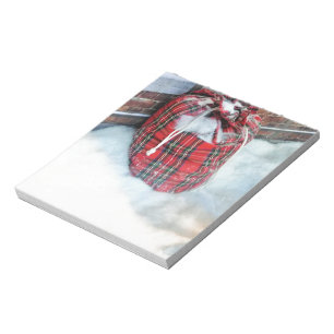 Santa Claus Bag in snow Notepad