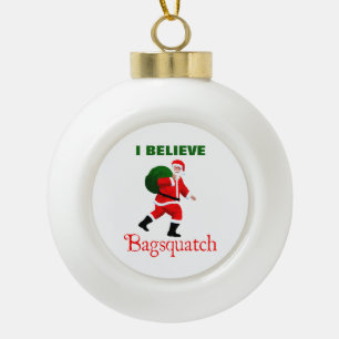 Santa Claus - Bagsquatch Ceramic Ball Christmas Ornament