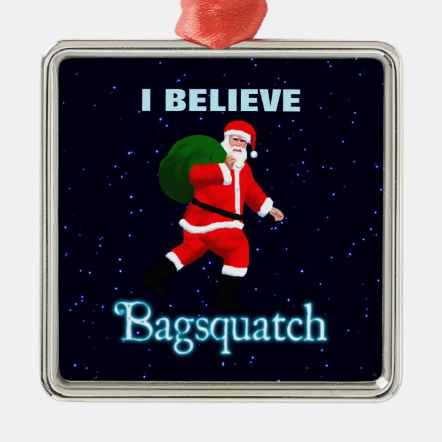 Santa Claus - Bagsquatch Metal Ornament (Front)
