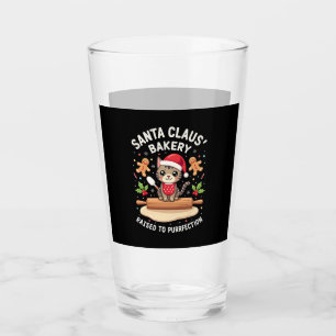 Santa Claus Bakery Kneaded To Purrfection Christma Glass