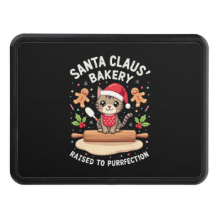Santa Claus Bakery Kneaded To Purrfection Christma Trailer Hitch Cover