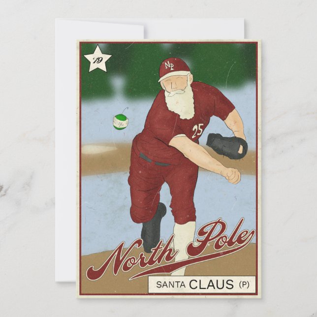 Santa Claus Baseball Card (Front)