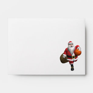 Santa Claus Basketball Player Envelopes